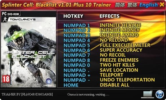 Splinter Cell Blacklist v1.01 Plus 10 Tr