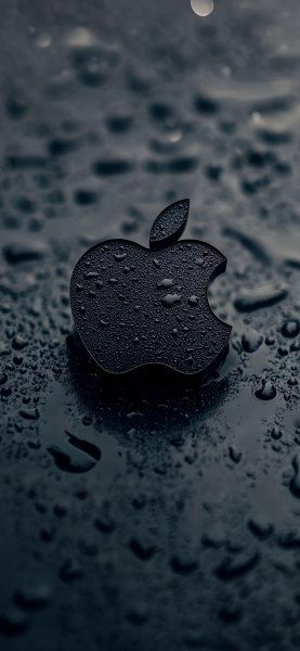 Logo-apple-in-black-drops-texture-270125
