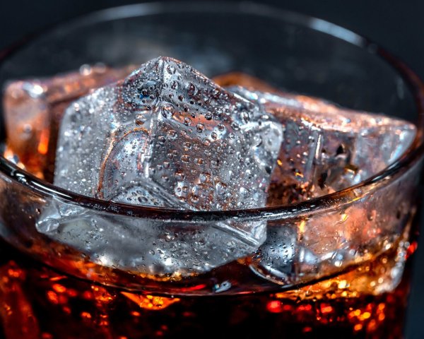 Food Drinks Coca cola drink in a glass with ice cubes 1