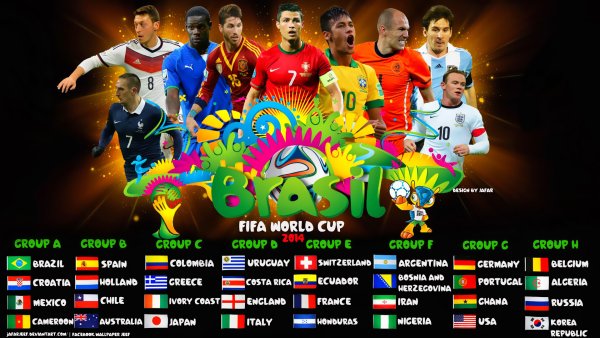 Football star at the World Cup in Brazi