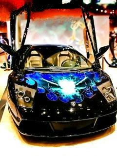 Lamborghini car neon tuning
