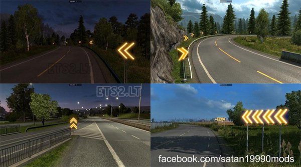 ETS2-MOD Dangerous turn lights v1.1