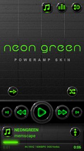Poweramp Skin NEON GREEN v1.34