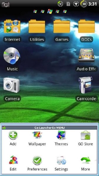 Windows 7 go launcher ex theme 1.24