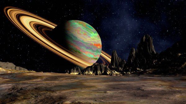 planeta saturn kosmos kolco prostranstvo