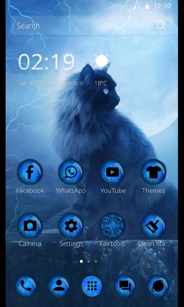 СМ лаунчер theme Blue Cat Eye 1.1.1