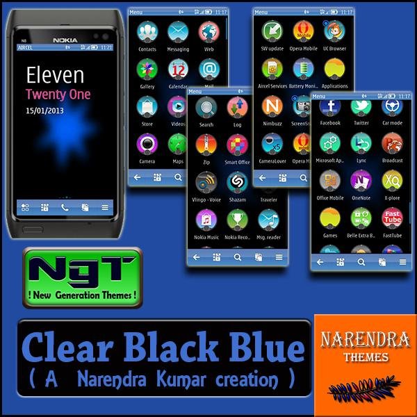 Clear Black Blue