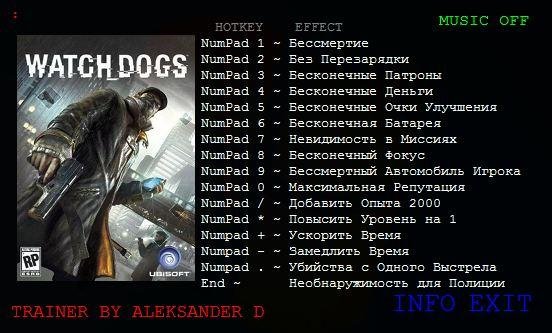 Watch Dogs Трейнер 16