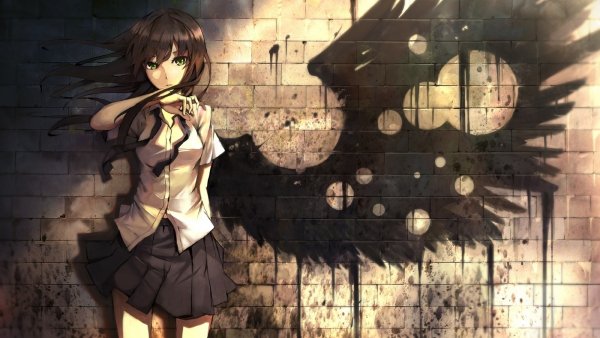 wings wall anime girls