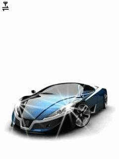 Blue peugeot car анимация