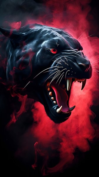 Black-animals-puma-and-red-smoke-290925