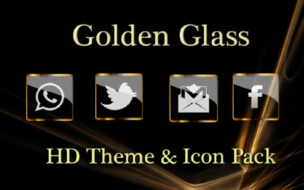 Golden Glass - Icon Pack HD - v.3.6