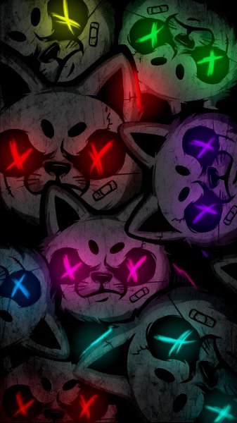 Amoled-neon-wallpaper-scary-faces-051025