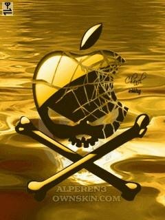 Gold iphone clock animated