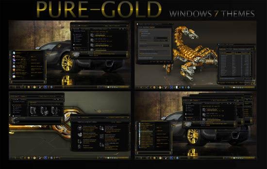 Pure Gold tema dlya Windows 7