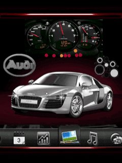 Silver audi r8 car спидометр