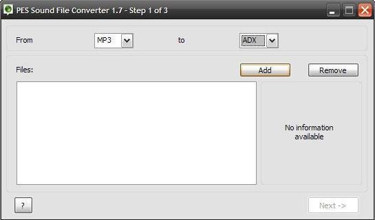 Pes 2012 Sound File Converter v.1.7