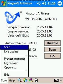 Kingsoft Antivirus for SymbianPocket PCS
