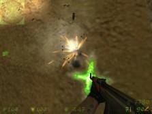 green muzzle flash