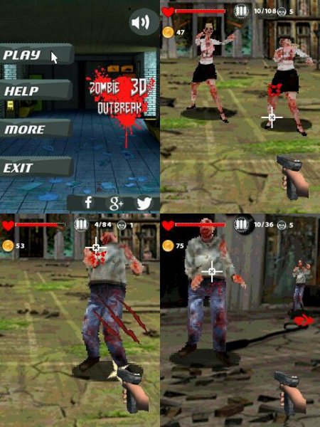 Zombies Outbreak 3D 240x320