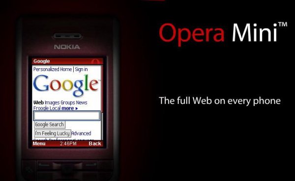 Opera mini GOOGLE