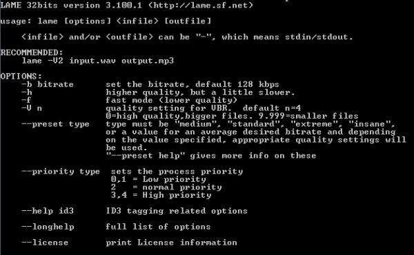lame v3.100 (build 20190703) win32