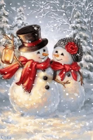 снеговички.он и она