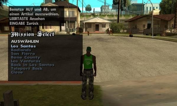 Выбор любой миссии Gta SA