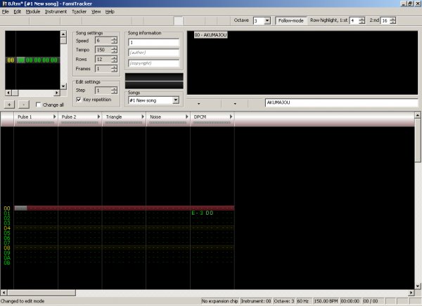 FamiTracker v 0.4.3.