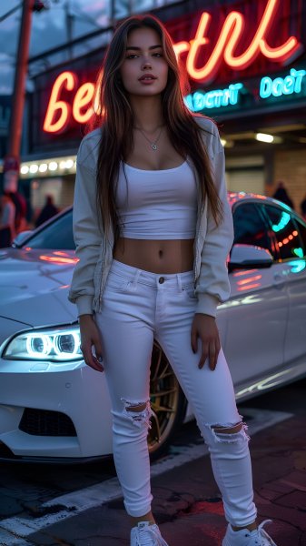 Girl-and-white-bmw-260725