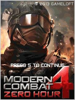 Modern Combat 4: Zero Hour 176x220 W810i