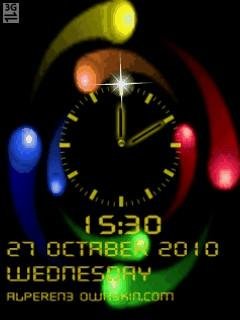 Neon clock анимация