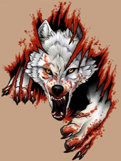 Wolf волк в броске