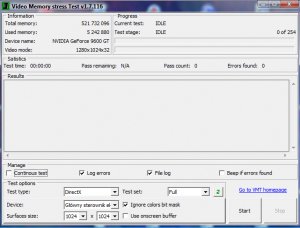 VMtesting - тест оперативной памяти видеокарт