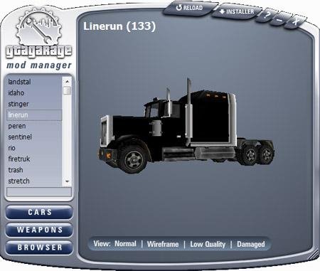 GTA Garage Mod Manager 2.3c