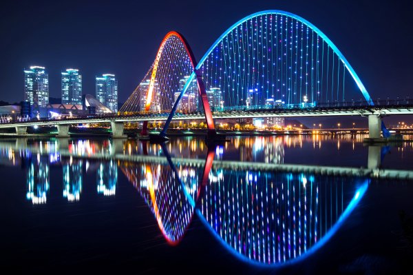 Cities-daejeon-fairy-holidays-houses-korea-lights-night