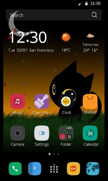 СМ лаунчер Theme Night 1.1.1