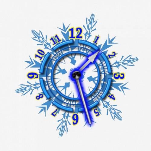 Snowflakes Clock