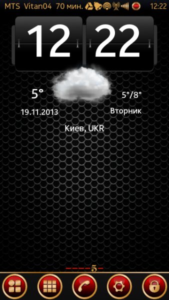 WeatherClock HTC Black New By-Aks79-Vita