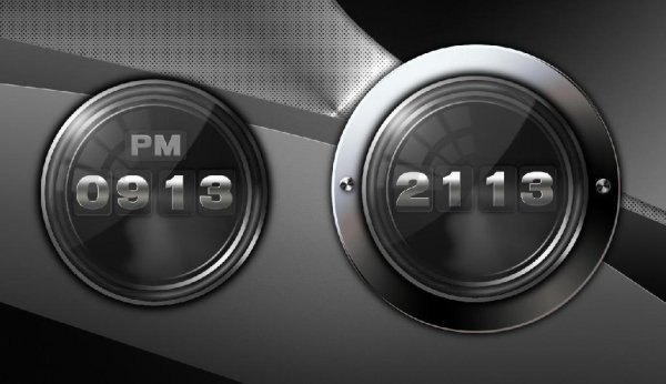 HD Black Clock