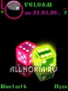 Animated Neon Dices