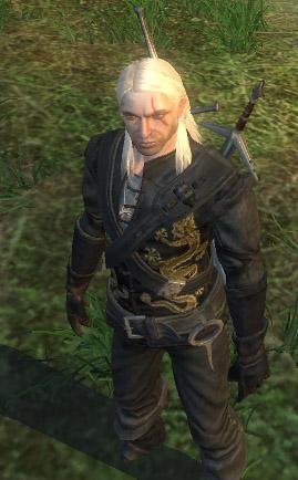 Black Suit With Golden Dragons
