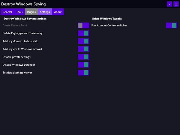 Destroy Windows Spying 1.0.1.0 (2018)