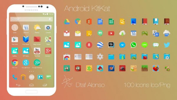android kitkat icons