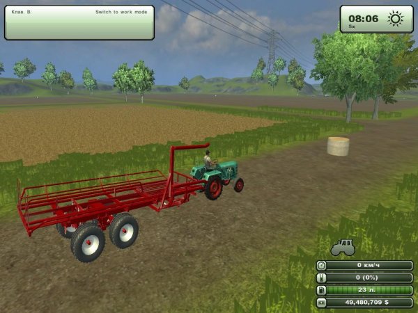 Rundballen Sammelwagen V3