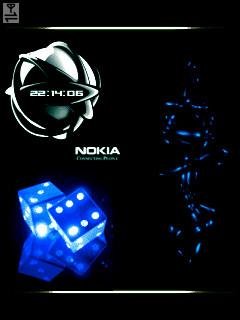 Neon nokia часы абстракция
