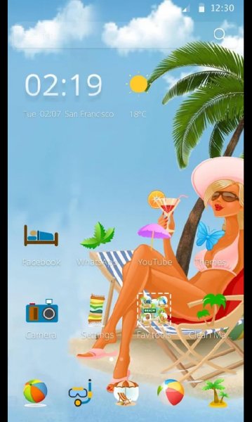 СМ лаунчер theme Beach and beauty 1.1.3