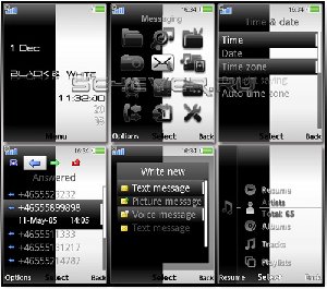 Black White