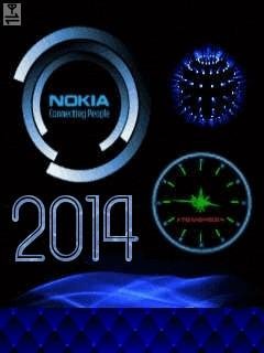 Nokia blue windows часы анимация
