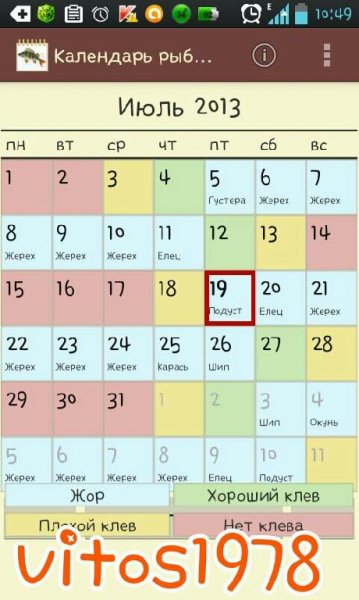 Calendar fisherman